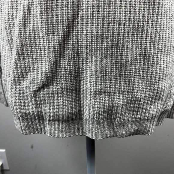 Allaway 100% Cashmere Gray V Neck Sweater Size M Shaker Knit - Picture 5 of 11